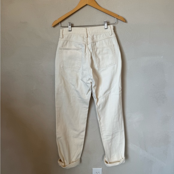 High Rise Cream Jeans - Picture 3 of 5